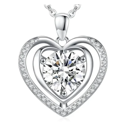 Heart necklace with silver pendant